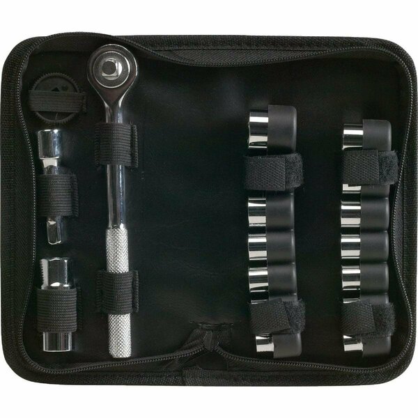 All-Source Standard/Metric 3/8 In. Drive 6-Point Shallow Ratchet & Socket Set 21-Piece 359890